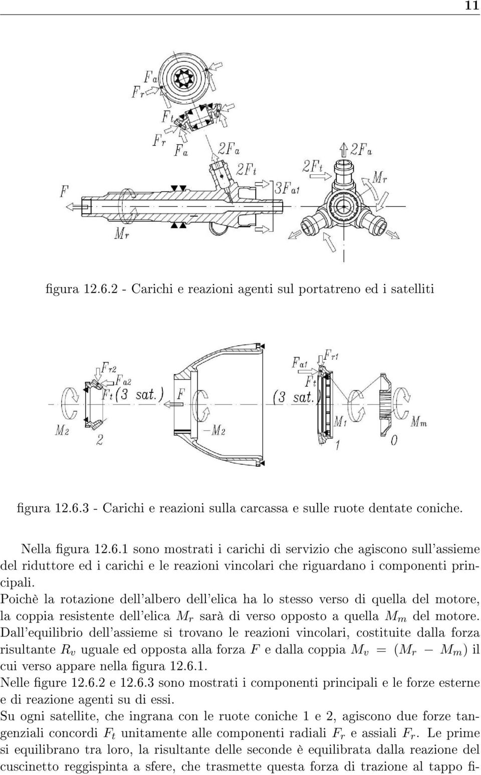 Dall'equilibrio dell'assieme si trovano le reazioni vincolari, costituite dalla forza risultante R v uguale ed opposta alla forza F e dalla coppia M v = (M r M m ) il cui verso appare nella gura 12.6.