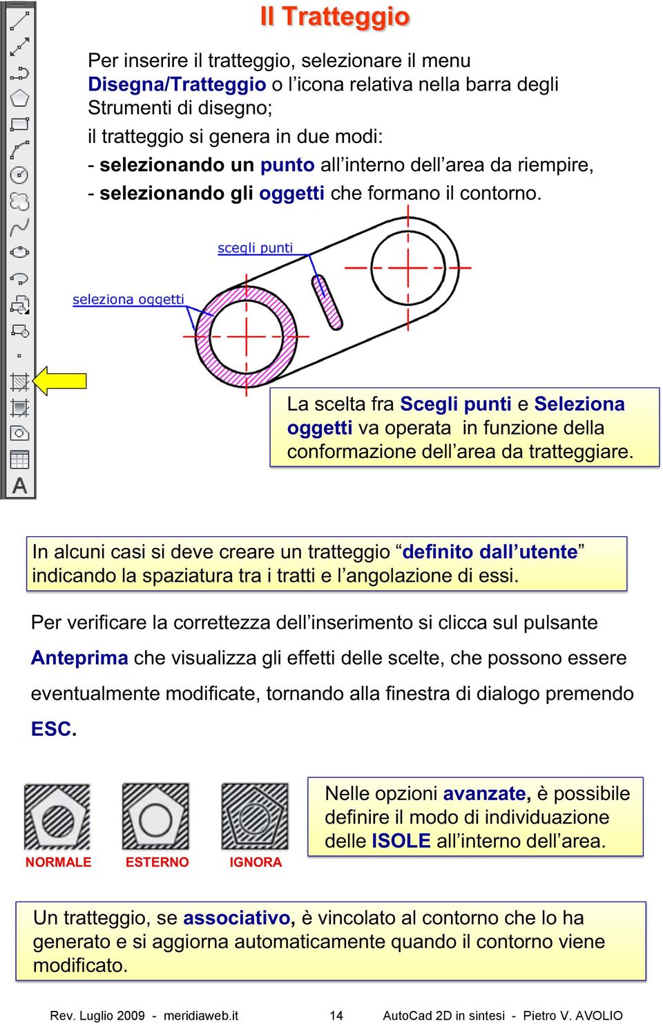 La scelta fra Scegli punti e Seleziona oggetti va operata in funzione della definito Anteprima che visualizza gli effetti delle scelte, che possono essere eventualmente modificate, tornando