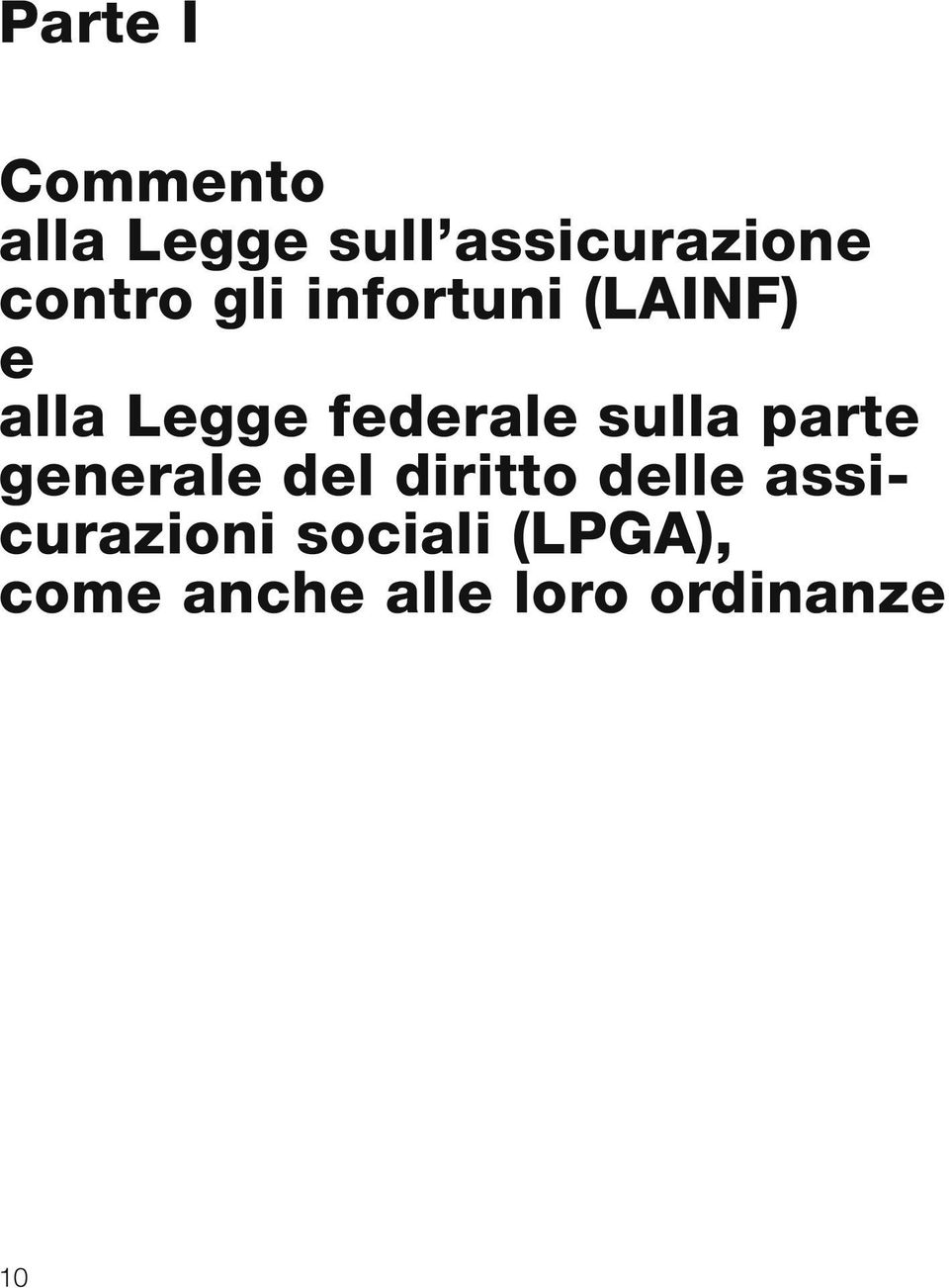 federale sulla parte generale del diritto delle