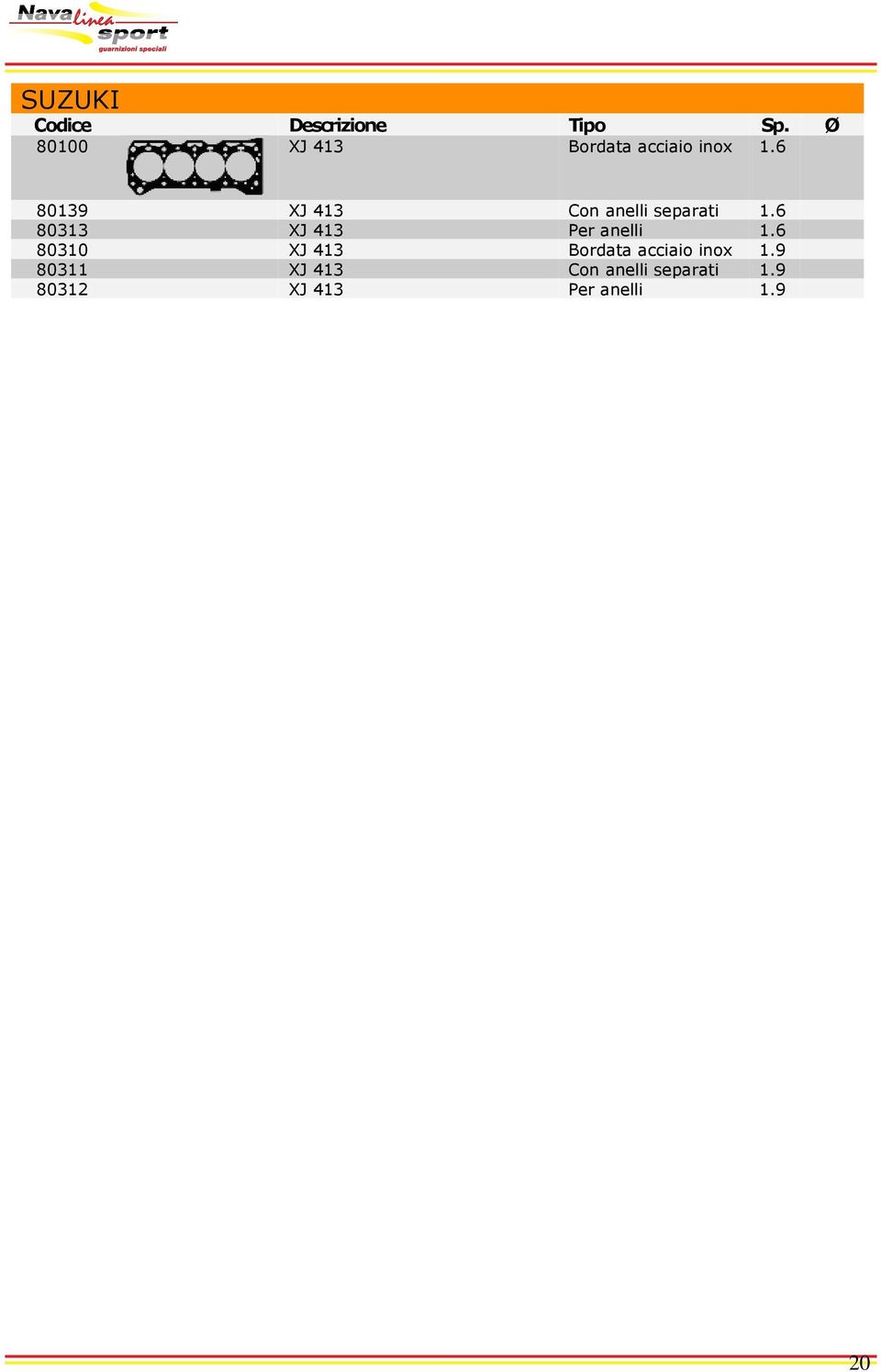 6 80313 XJ 413 Per anelli 1.