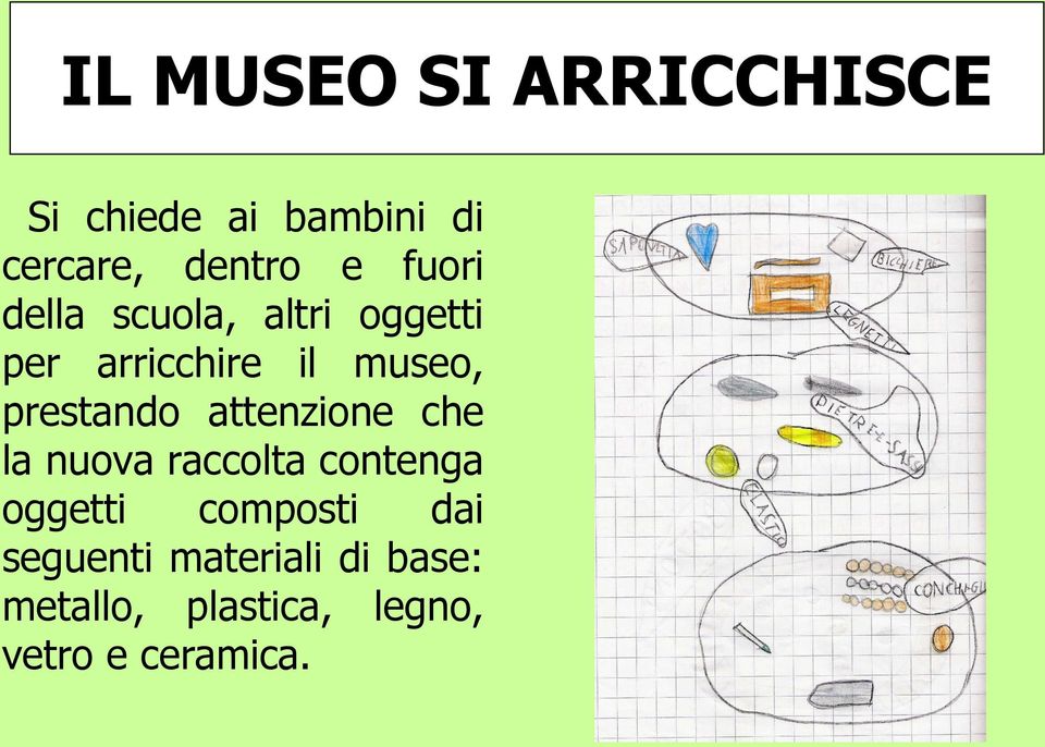 prestando attenzione che la nuova raccolta contenga oggetti