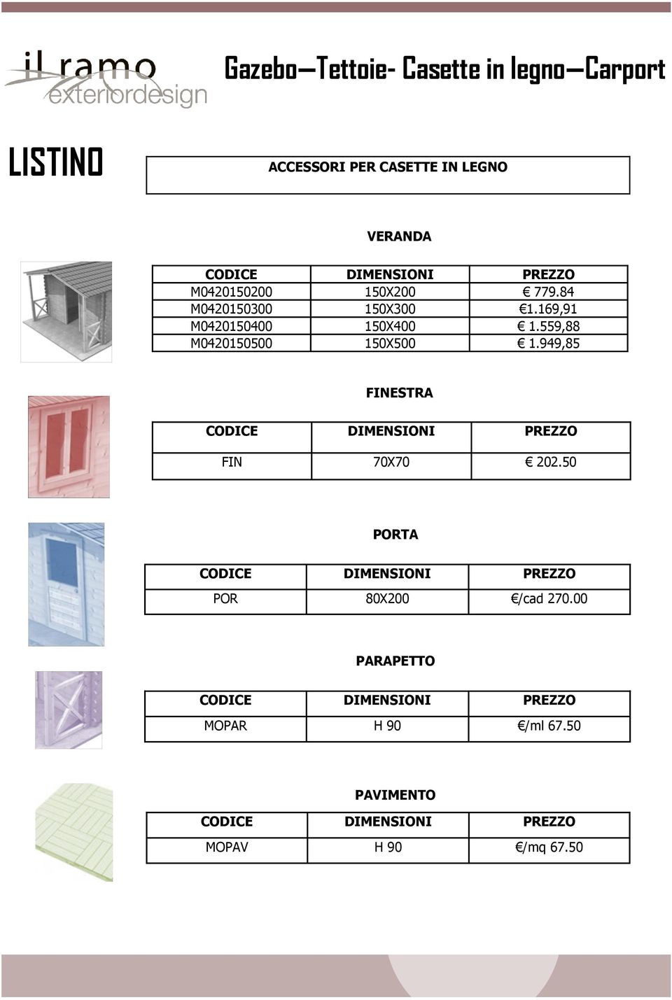 559,88 M0420150500 150X500 1.949,85 FINESTRA FIN 70X70 202.