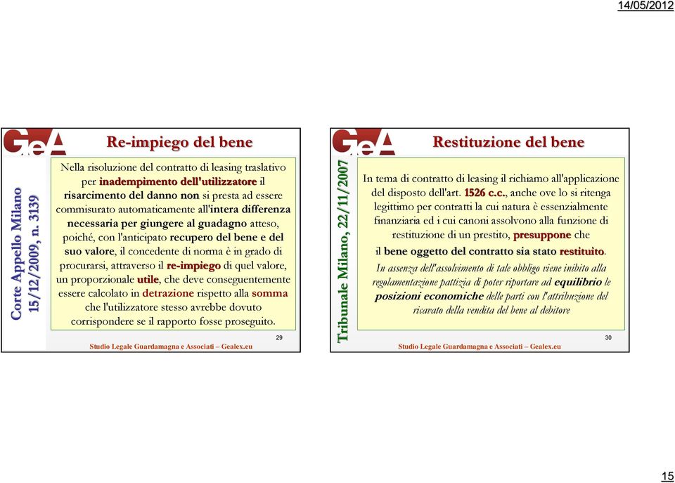 commisurato automaticamente all'intera differenza necessaria per giungere al guadagno atteso, poiché, con l'anticipato recupero del bene e del suo valore, il concedente di norma è in grado di