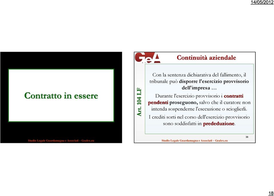 contratti pendenti proseguono, salvo che il curatore non intenda sospenderne l'esecuzione o