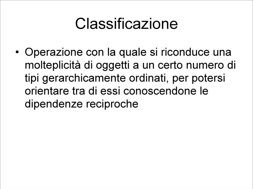 numero di tipi gerarchicamente ordinati, per