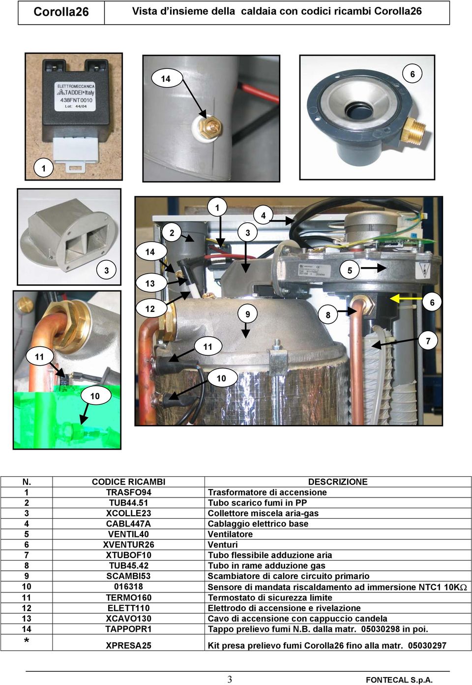 4 Tubo in rame adduzione gas 9 SCAMBI Scambiatore di calore circuito primario 0 08 Sensore di mandata riscaldamento ad immersione NTC 0KΩ TERMO0 Termostato di sicurezza limite ELETT0