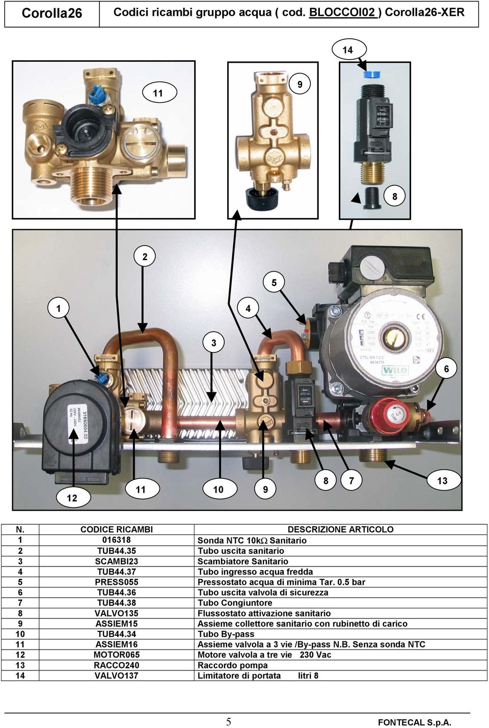 Tubo uscita valvola di sicurezza 7 TUB44.