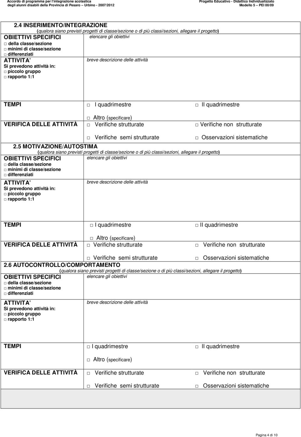 strutturate Osservazioni sistematiche 2.