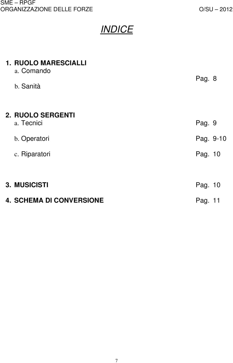 Tecnici Pag. 9 b. Operatori c. Riparatori Pag. Pag. 9-10 10 3.