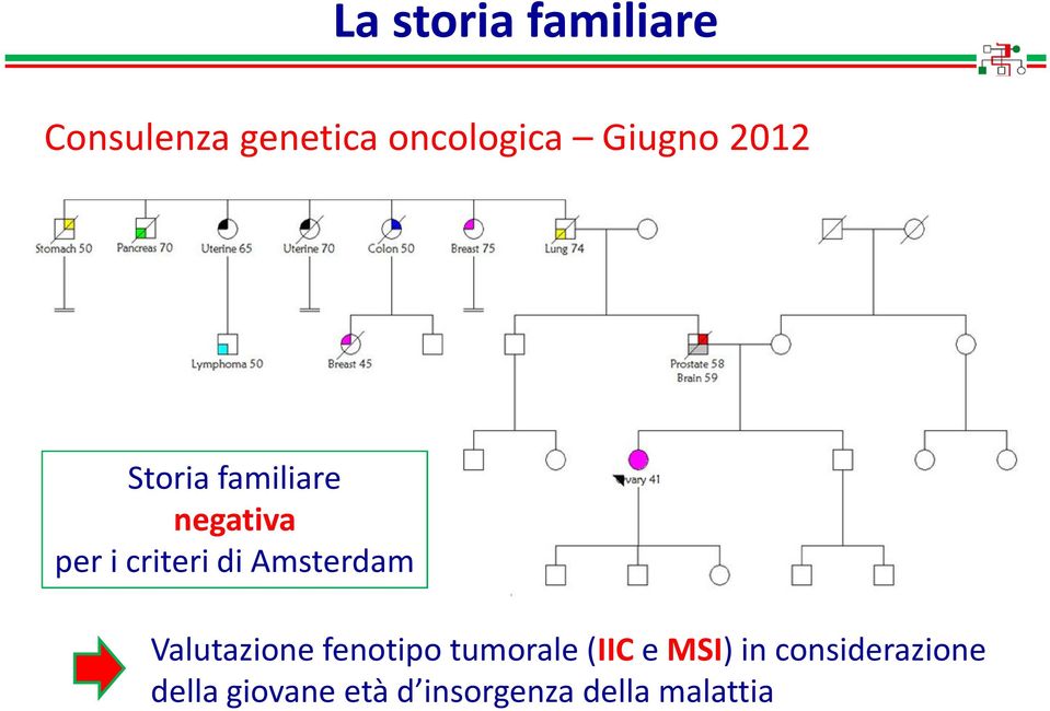 Amsterdam Valutazione fenotipo tumorale (IICe MSI) in