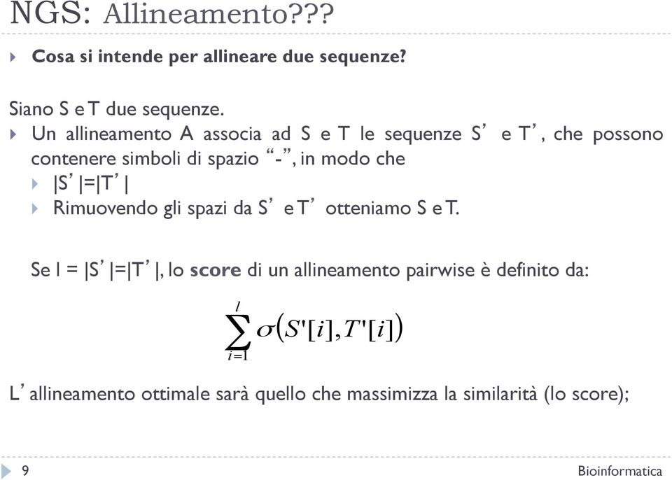 che S = T Rimuovendo gli spazi da S e T otteniamo S e T.