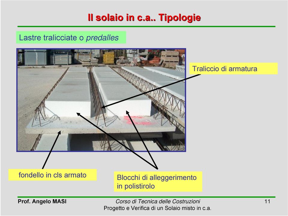 di armatura fondello in cls armato