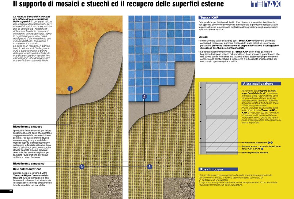 Mediante rasatura si eliminano i difetti superficiali, come le rugosità degli intonaci prima della pittura o del rivestimento con miscele plastiche, con stucchi o con elementi a mosaico.