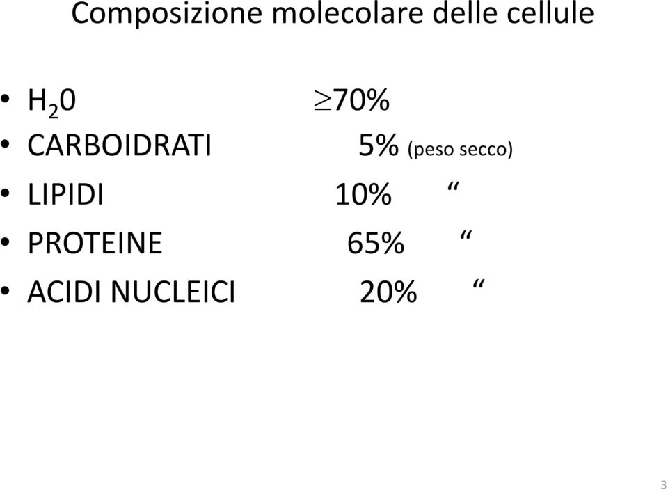 5% (peso secco) LIPIDI 10%