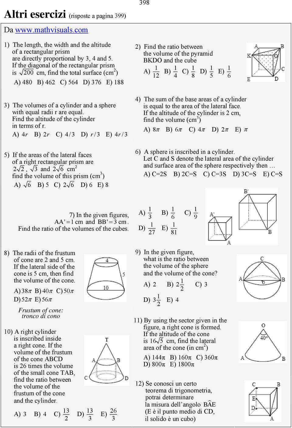 Find the altitude of the cylinder in terms of r.