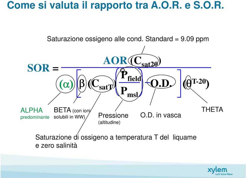 T-20 C satt ) Pmsl ALPHA predominante BETA (con ioni solubili in WW) Pressione