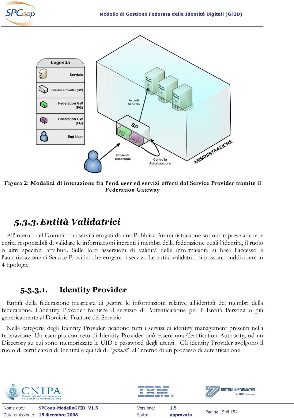 federazione quali l identità, il ruolo o altri specifici attributi. Sulle loro asserzioni di validità delle informazioni si basa l accesso e l autorizzazione ai Service Provider che erogano i servizi.