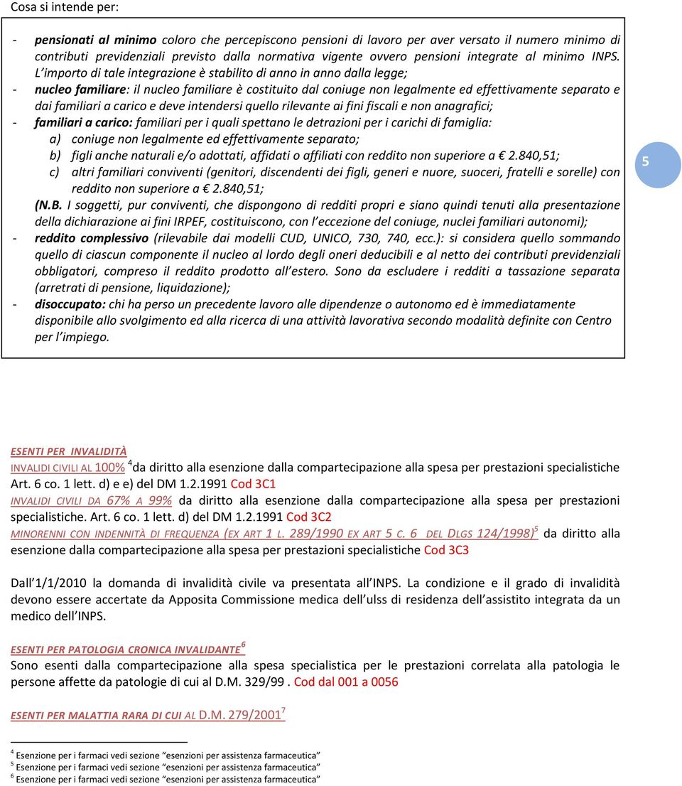 L importo di tale integrazione è stabilito di anno in anno dalla legge; - nucleo familiare: il nucleo familiare è costituito dal coniuge non legalmente ed effettivamente separato e dai familiari a