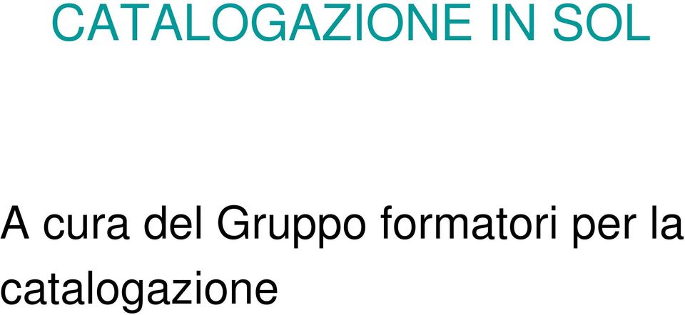 Gruppo formatori