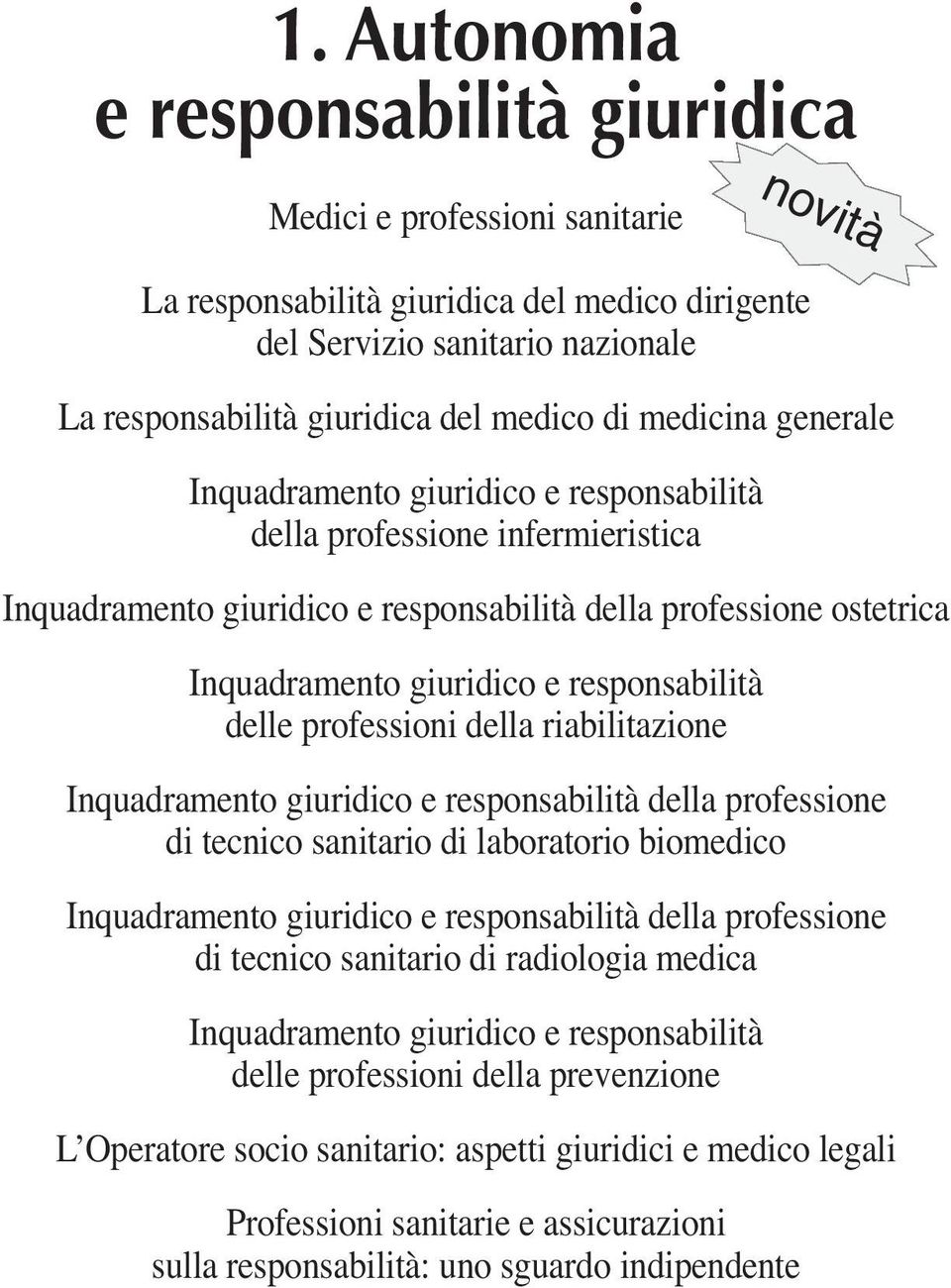 responsabilità delle professioni della riabilitazione Inquadramento giuridico e responsabilità della professione di tecnico sanitario di laboratorio biomedico Inquadramento giuridico e responsabilità