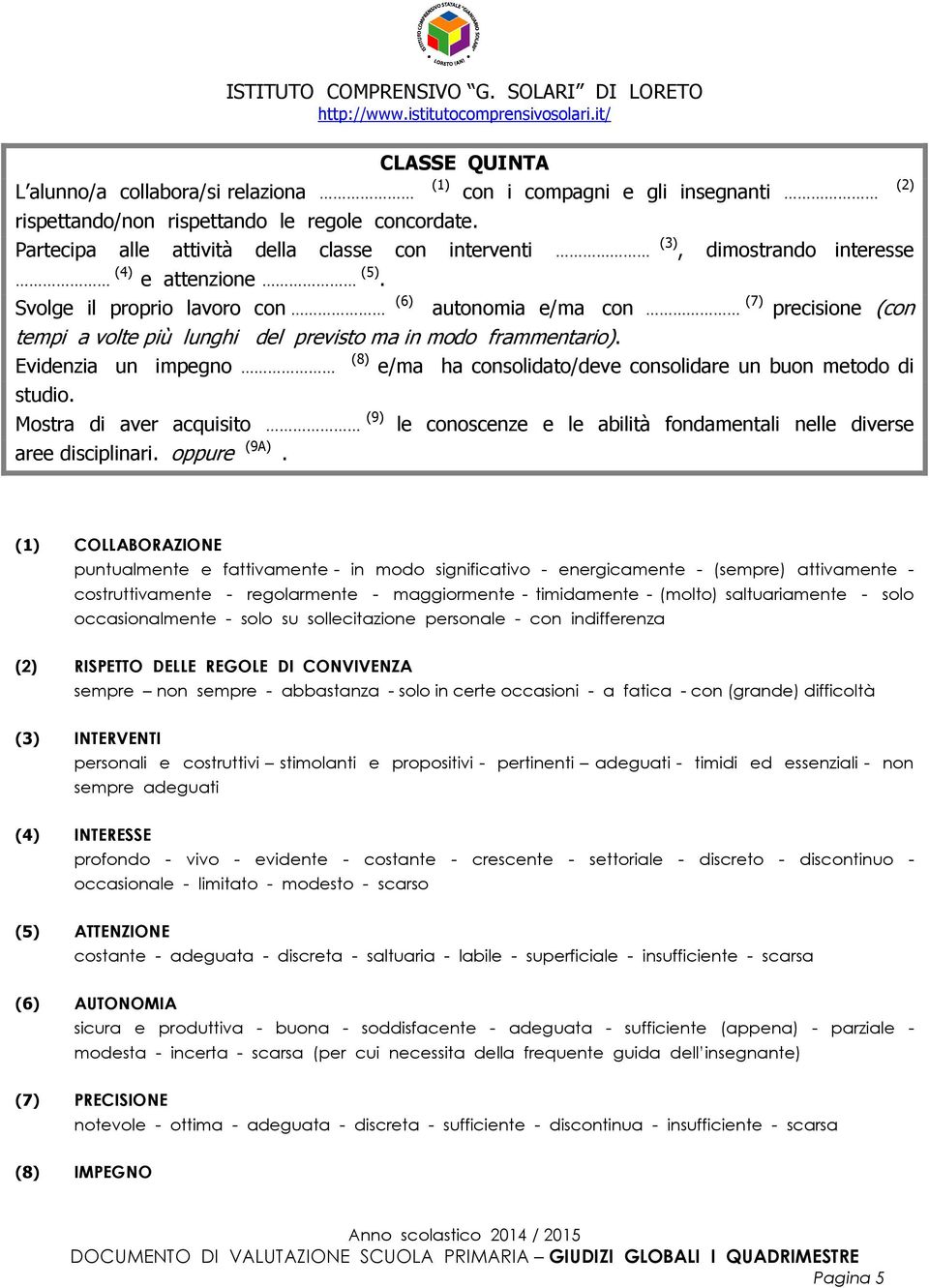 Svolge il proprio lavoro con (6) autonomia e/ma con (7) precisione (con tempi a volte più lunghi del previsto ma in modo frammentario).