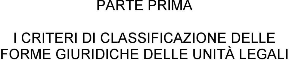 CLASSIFICAZIONE