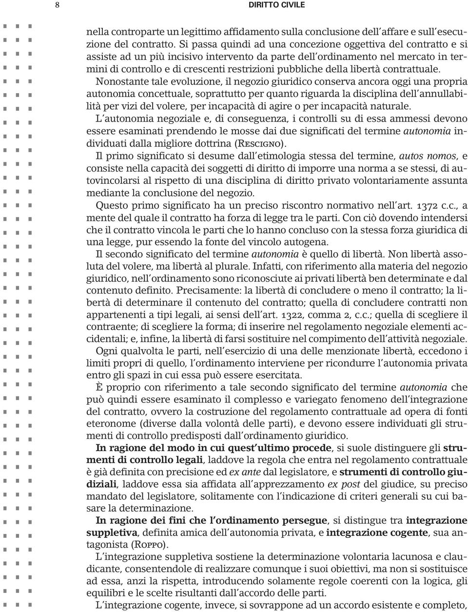 della libertà contrattuale.