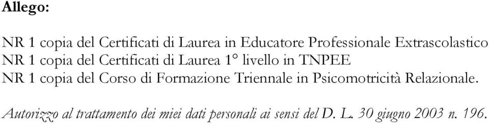 copia del Corso di Formazione Triennale in Psicomotricità Relazionale.