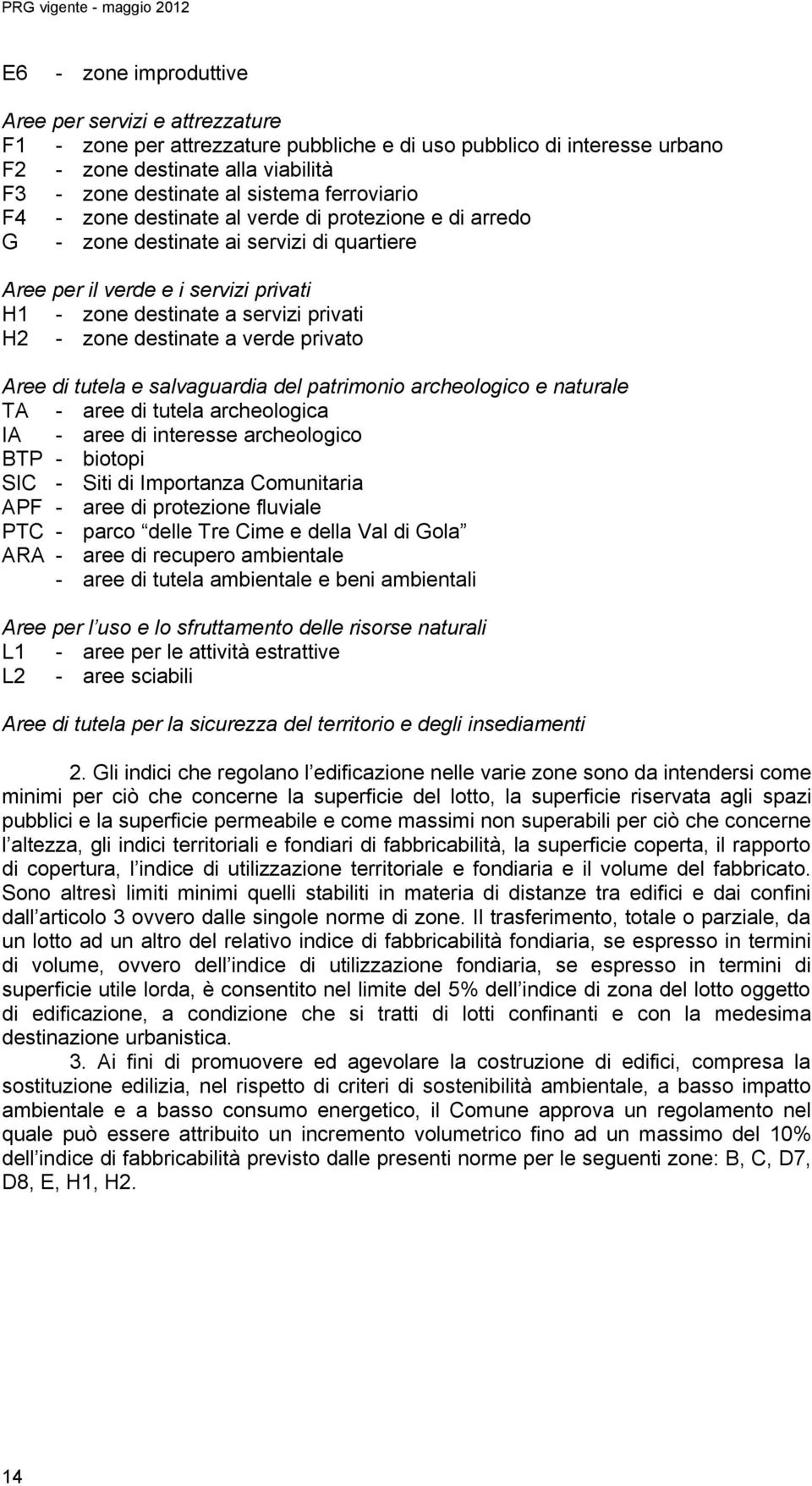 destinate a verde privato Aree di tutela e salvaguardia del patrimonio archeologico e naturale TA - aree di tutela archeologica IA - aree di interesse archeologico BTP - biotopi SIC - Siti di