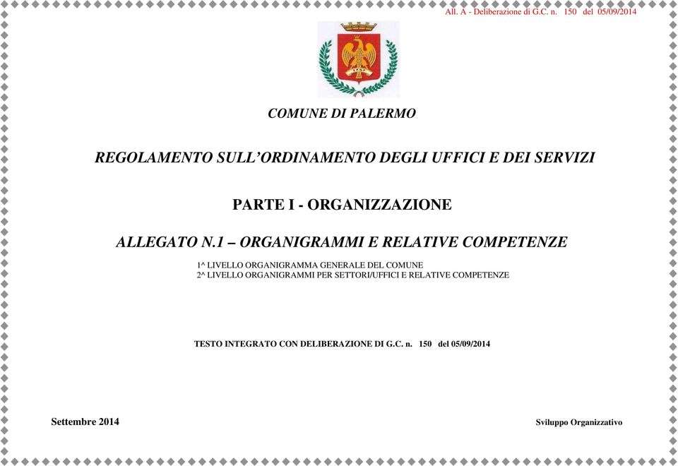 ORGANIZZAZIONE ALLEGATO N.