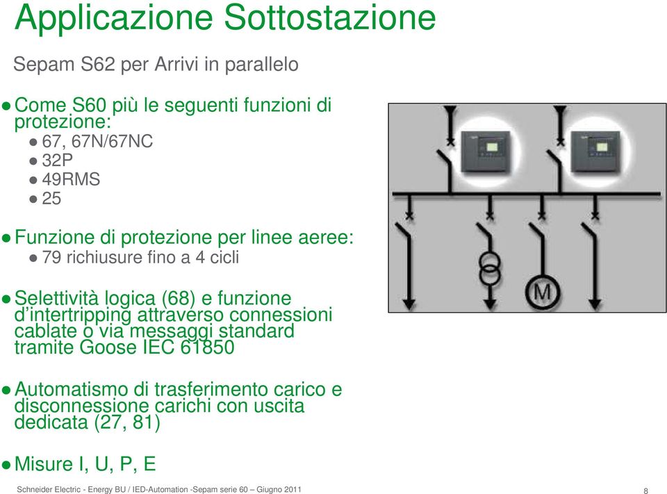 logica (68) e funzione d intertripping attraverso connessioni cablate o via messaggi standard tramite Goose