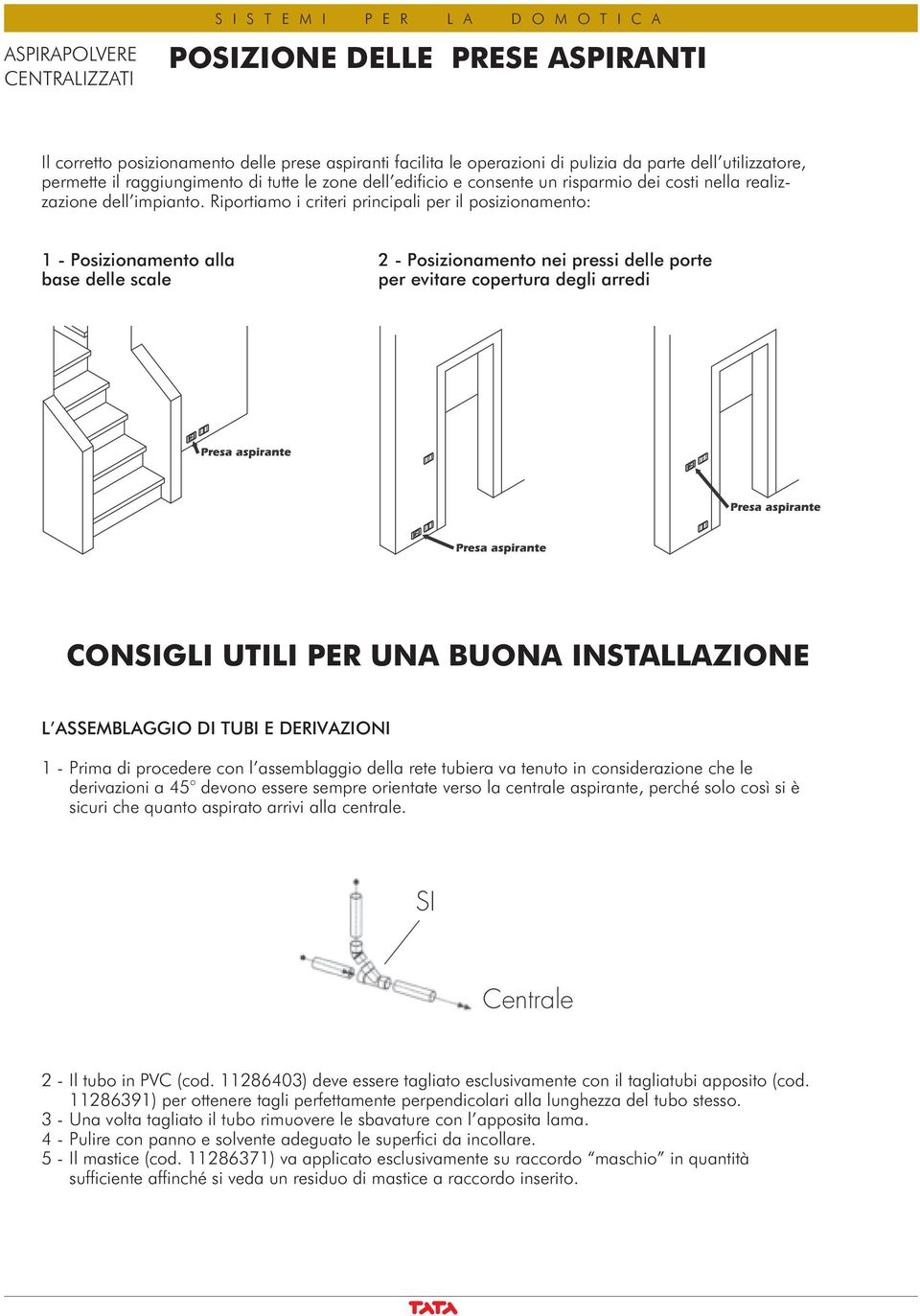 Riportiamo i criteri principali per il posizionamento: 1 - Posizionamento alla base delle scale 2 - Posizionamento nei pressi delle porte per evitare copertura degli arredi CONSIGLI UTILI PER UNA