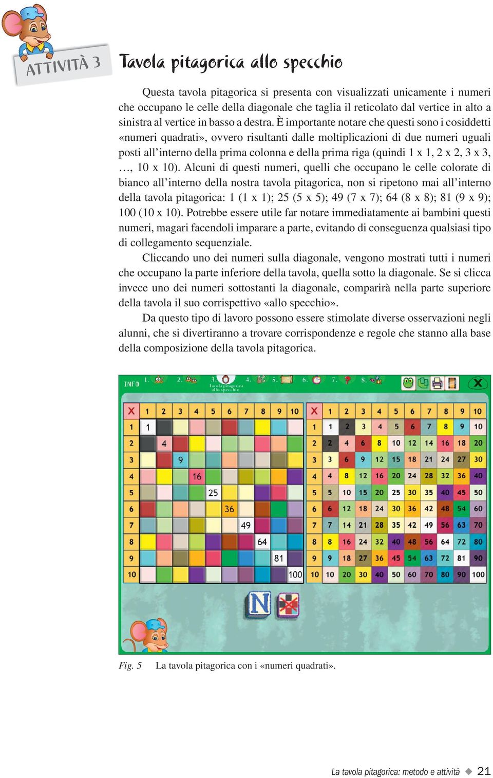 È importante notare che questi sono i cosiddetti «numeri quadrati», ovvero risultanti dalle moltiplicazioni di due numeri uguali posti all interno della prima colonna e della prima riga (quindi 1 x