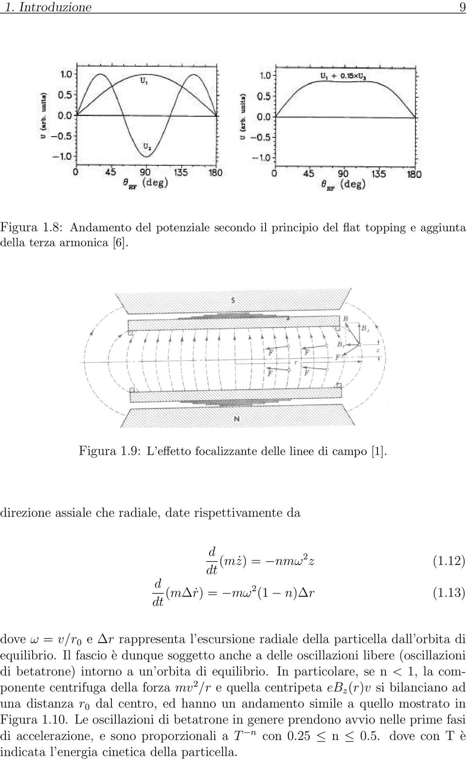 13) dove ω = v/r 0 e r rappresenta l escursione radiale della particella dall orbita di equilibrio.