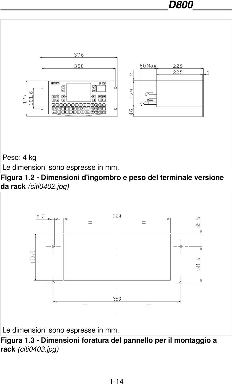 (citi0402.jpg) Le dimensioni sono espresse in mm. Figura 1.