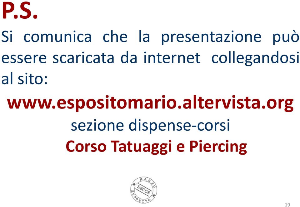 sito: www.espositomario.altervista.