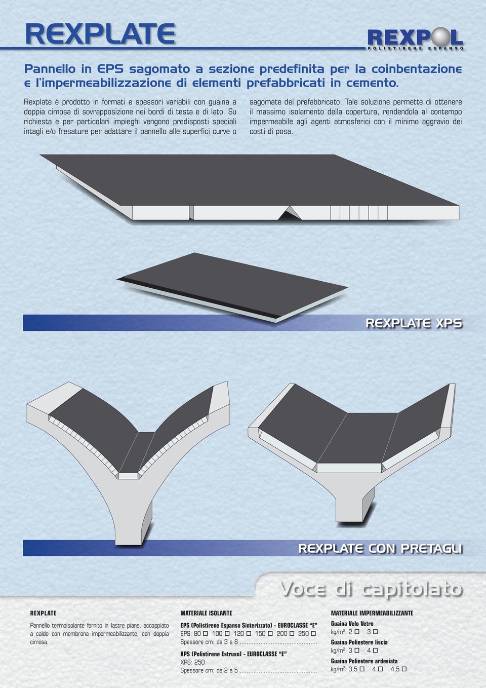 Su richiesta e per particolari impieghi vengono predisposti speciali intagli e/o fresature per adattare il pannello alle superfici curve o sagomate del prefabbricato.