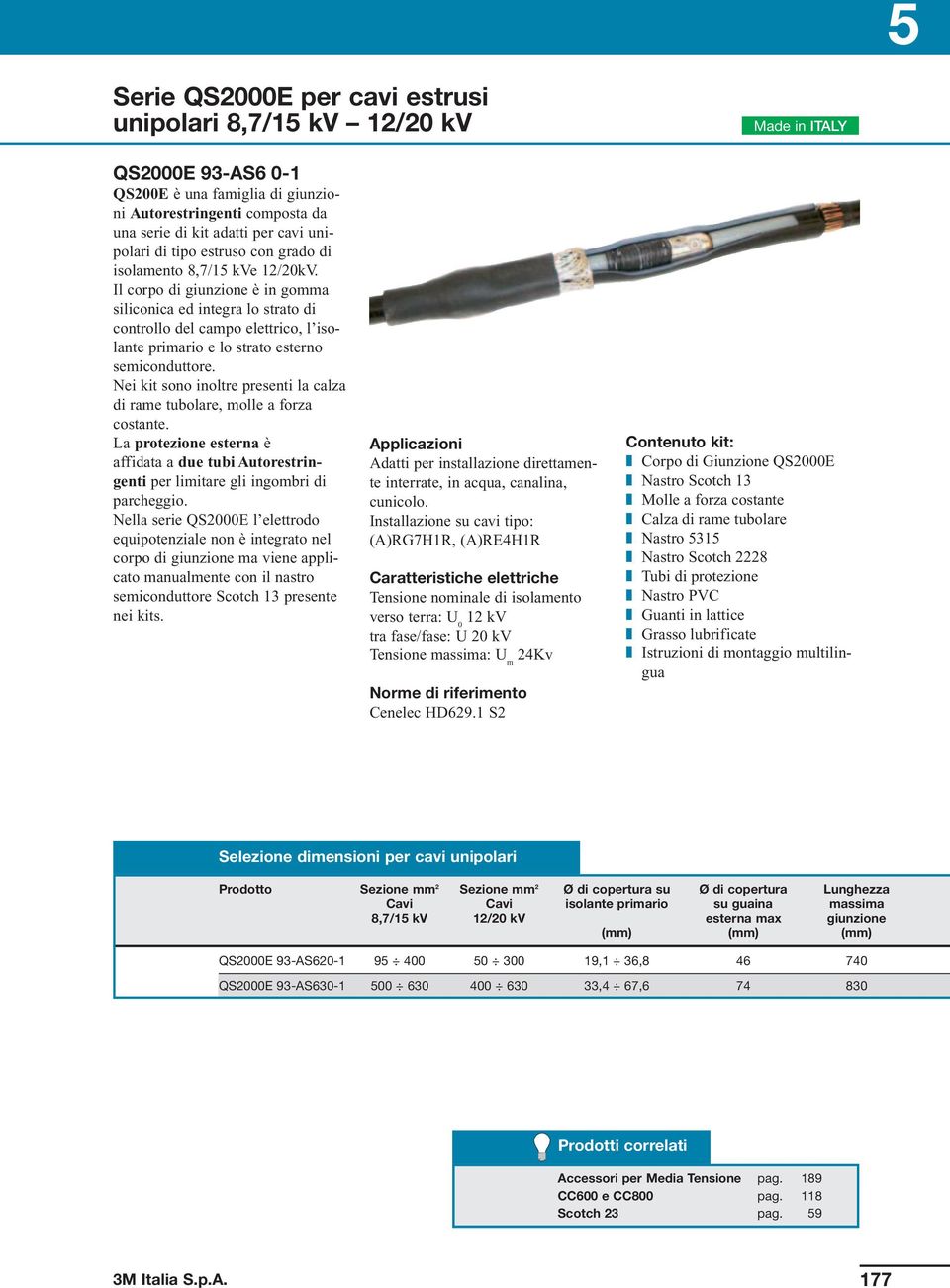 Il corpo di giunzione è in gomma siliconica ed integra lo strato di controllo del campo elettrico, l isolante primario e lo strato esterno semiconduttore.