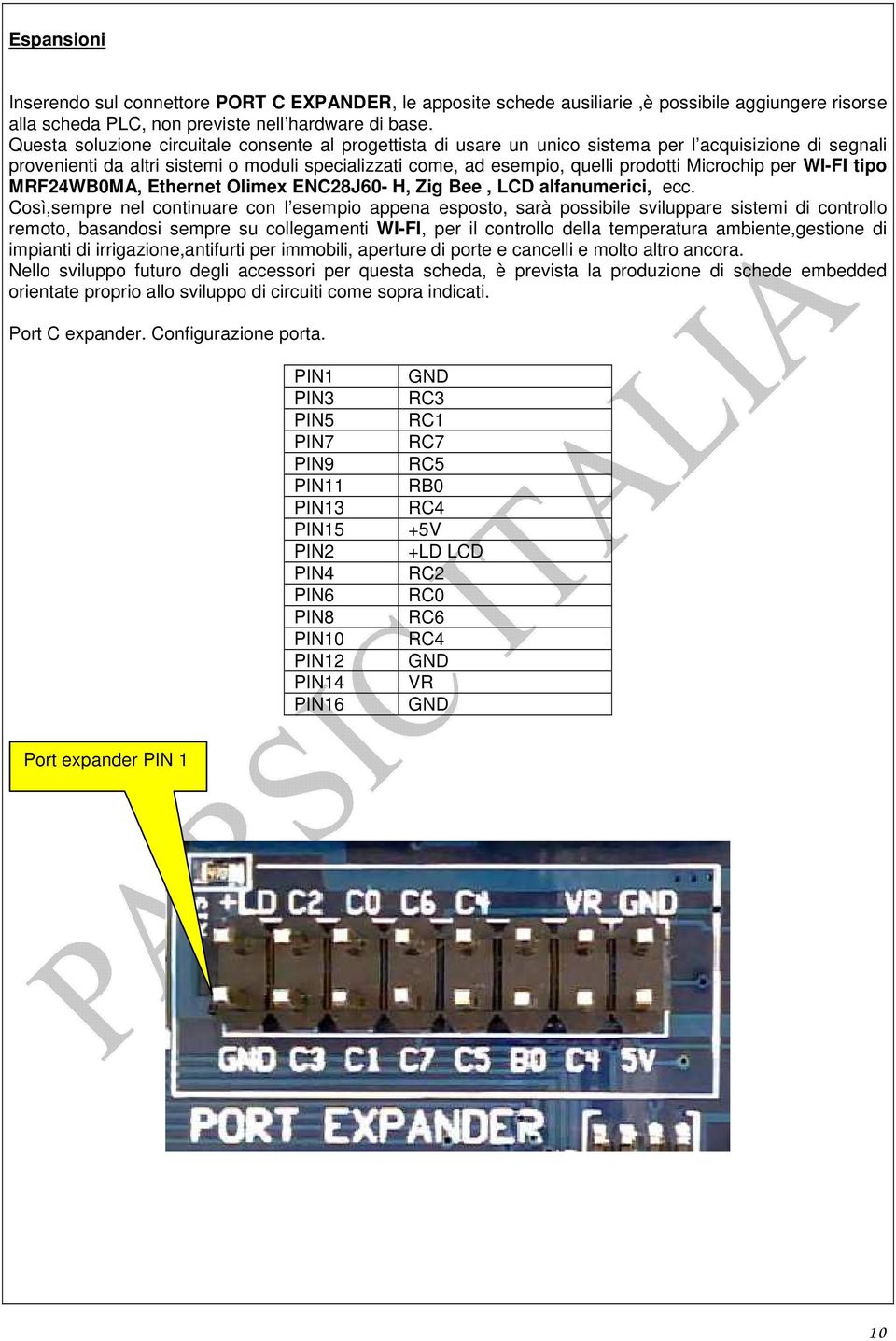 Microchip per WI-FI tipo MRF24WB0MA, Ethernet Olimex ENC28J60- H, Zig Bee, LCD alfanumerici, ecc.