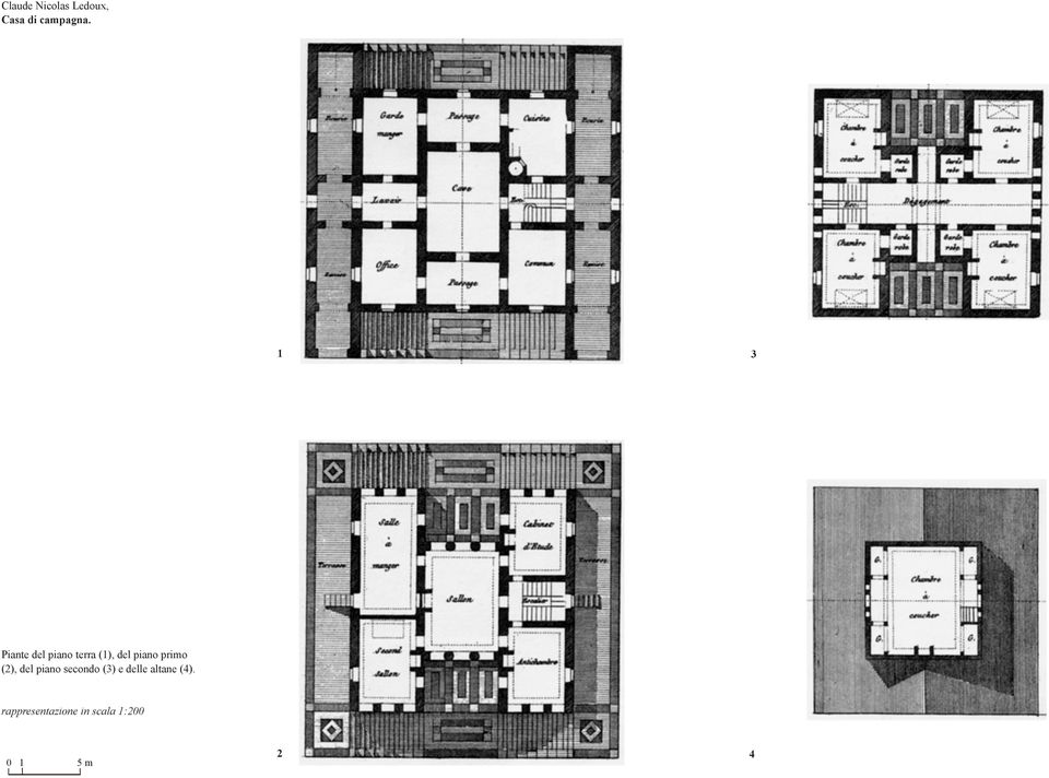 1 3 2 4 Piante del piano terra (1),