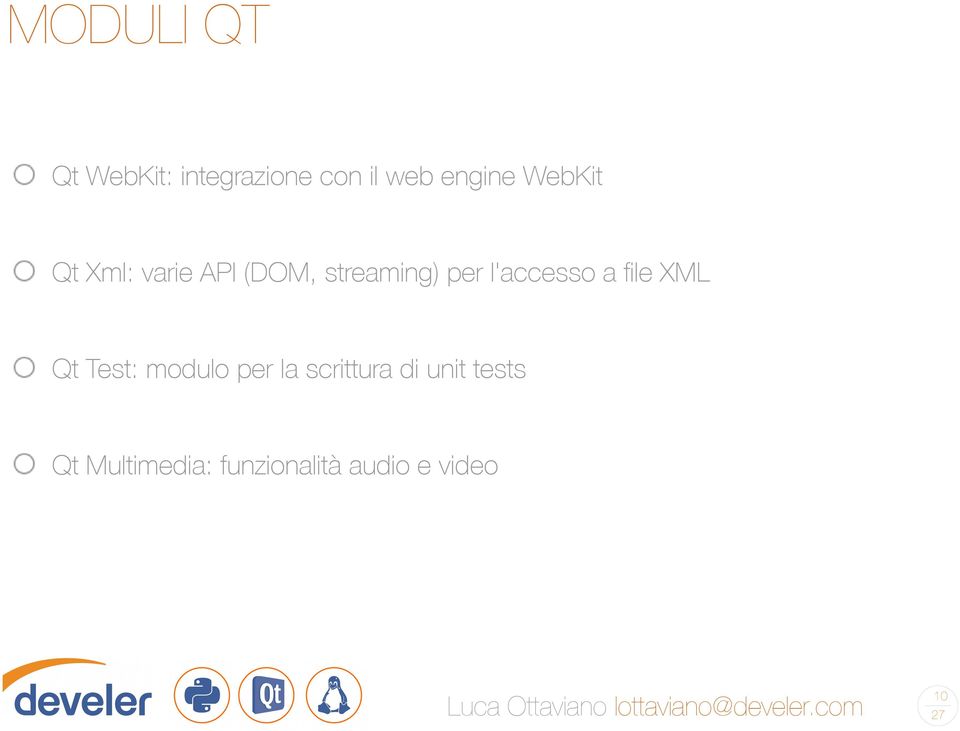 l'accesso a file XML Qt Test: modulo per la