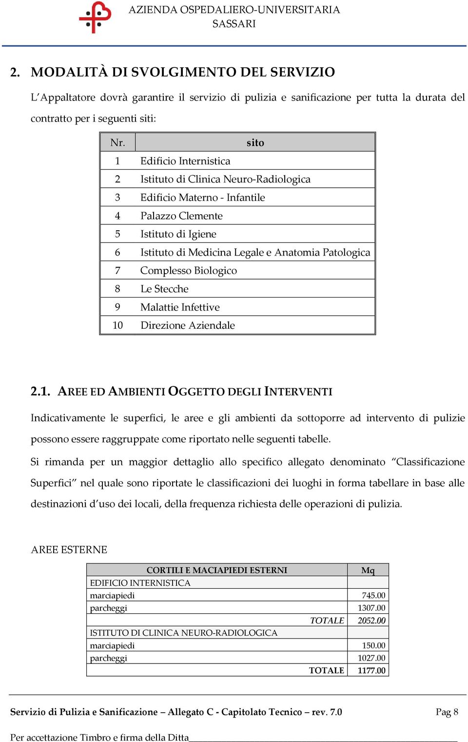 Complesso Biologico 8 Le Stecche 9 Malattie Infettive 10