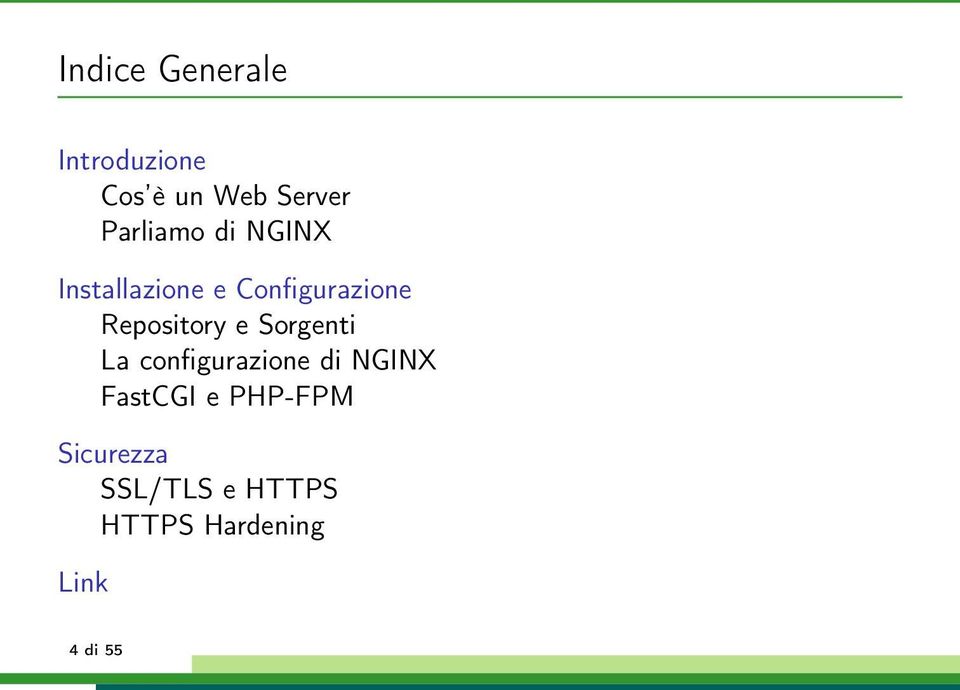Repository e Sorgenti La configurazione di NGINX