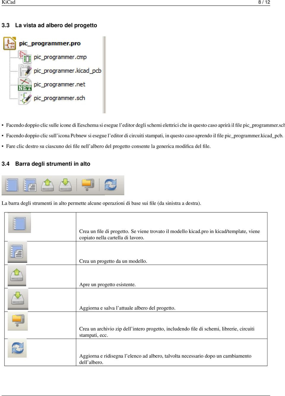 Fare clic destro su ciascuno dei file nell albero del progetto consente la generica modifica del file. 3.