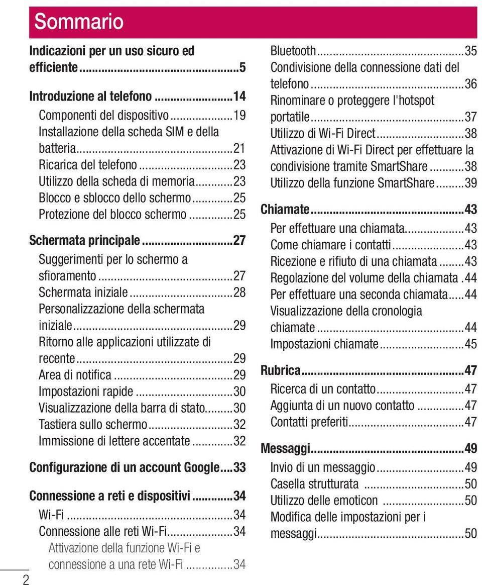 ..27 Schermata iniziale...28 Personalizzazione della schermata iniziale...29 Ritorno alle applicazioni utilizzate di recente...29 Area di notifica...29 Impostazioni rapide.