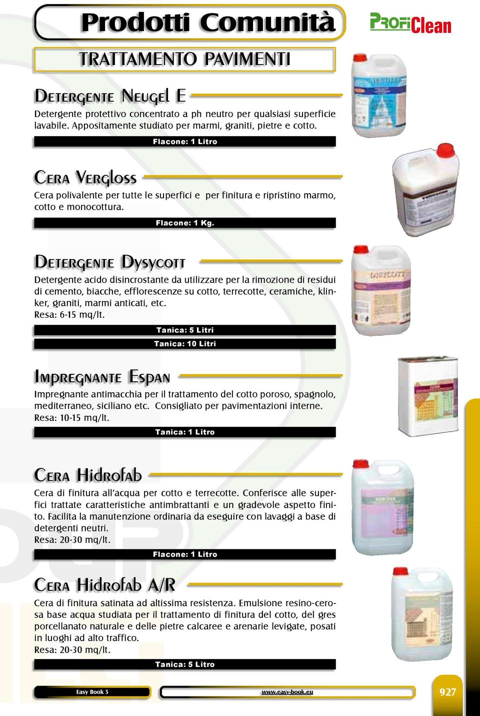 Detergente Dysycott Detergente acido disincrostante da utilizzare per la rimozione di residui di cemento, biacche, efflorescenze su cotto, terrecotte, ceramiche, klinker, graniti, marmi anticati, etc.