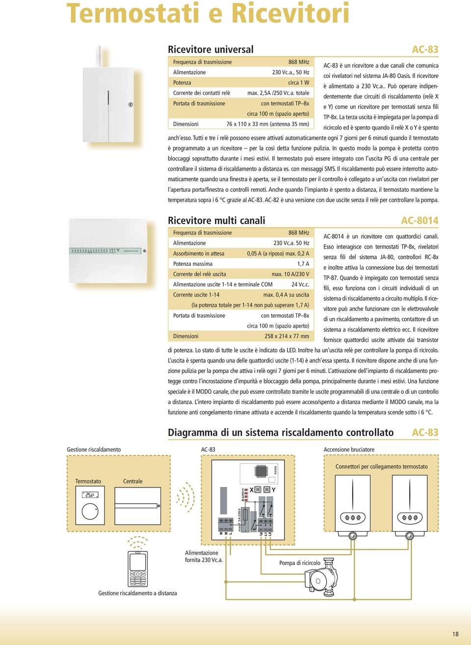 La terza uscita è impiegata per la pompa di 76 x 110 x 33 mm (antenna 35 mm) ricircolo ed è spento quando il relè X o Y è spento anch esso.