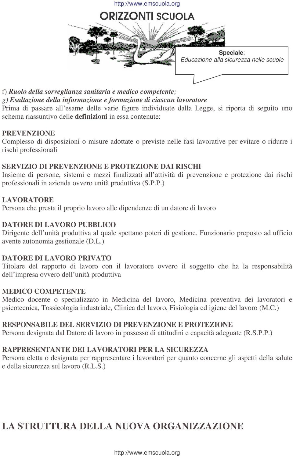 rischi professionali SERVIZIO DI PREVENZIONE E PROTEZIONE DAI RISCHI Insieme di persone, sistemi e mezzi finalizzati all attività di prevenzione e protezione dai rischi professionali in azienda