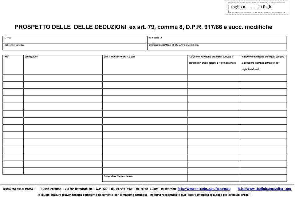 data destinazione DDT lettera di vettura n. e data n.