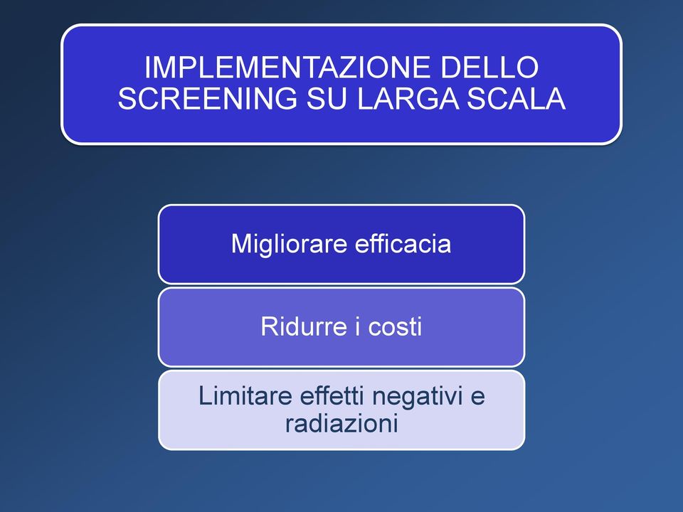 Migliorare efficacia Ridurre i